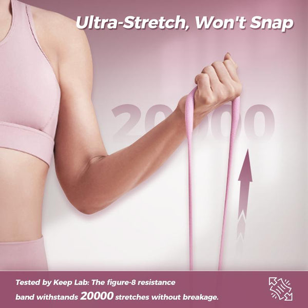 KEEP Resistance Bands Figure 8 Exercise Bands for Women 8 Shaped TPE Material for Arms Chest Expander Yoga Gym Fitness Muscle Training Equipment Stretching Gear