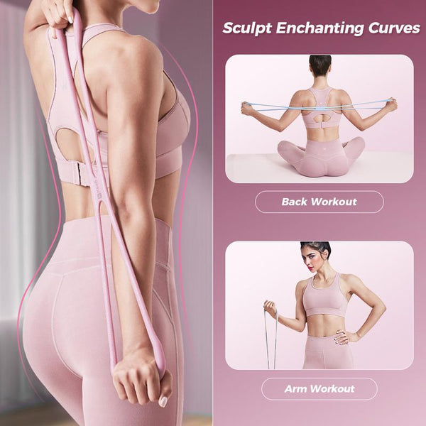 KEEP Resistance Bands Figure 8 Exercise Bands for Women 8 Shaped TPE Material for Arms Chest Expander Yoga Gym Fitness Muscle Training Equipment Stretching Gear