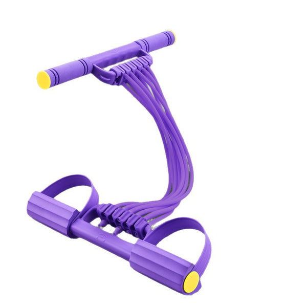 Pedal Resistance Bands with Handles Upgraded  6-Tube Natural Rubber for Full Body Workout at Home